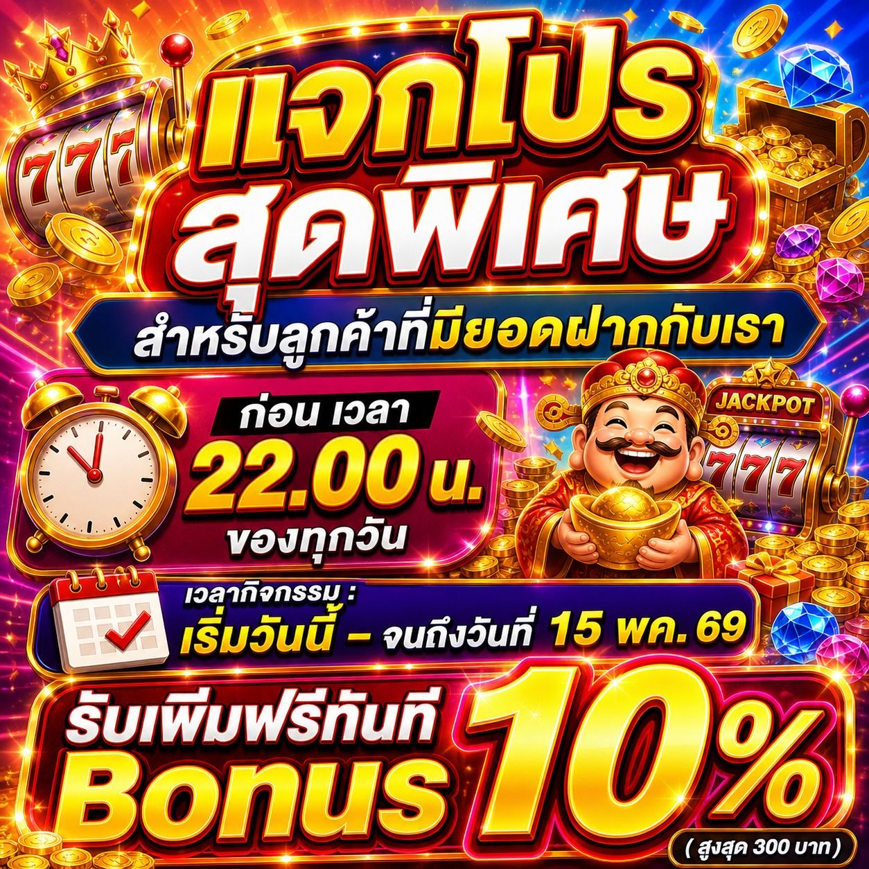 บาคาร่า คาสิโน สล็อตออนไลน์ แจกโปรสุดพิเศษ สำหรับลูกค้าที่มียอดฝากกับเรา!!